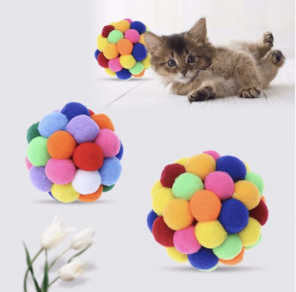 Boule multicolore pour Chats