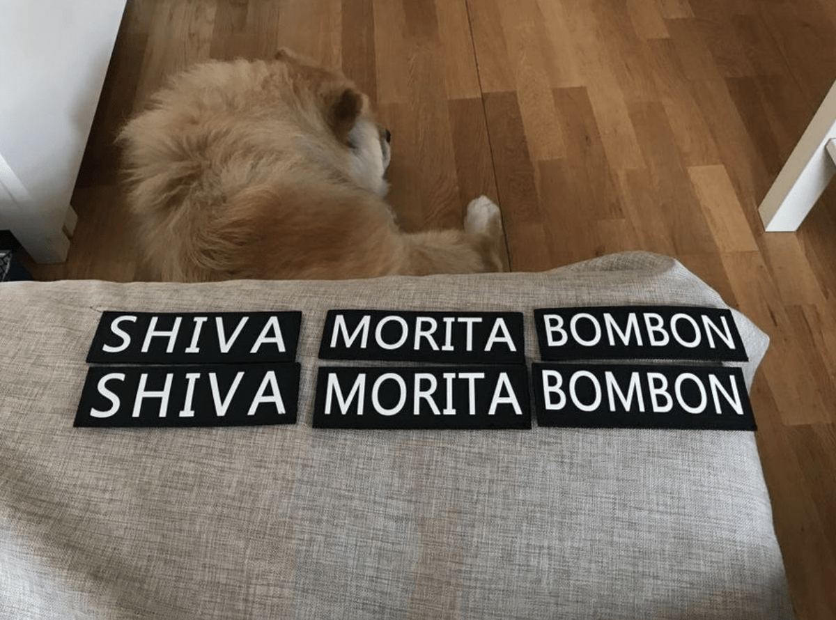 2 étiquettes personnalisées pour Harnais type &quot;Juluis k9&quot;