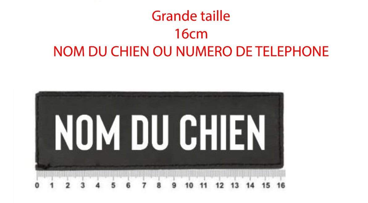 2 étiquettes personnalisées pour Harnais type &quot;Juluis k9&quot;