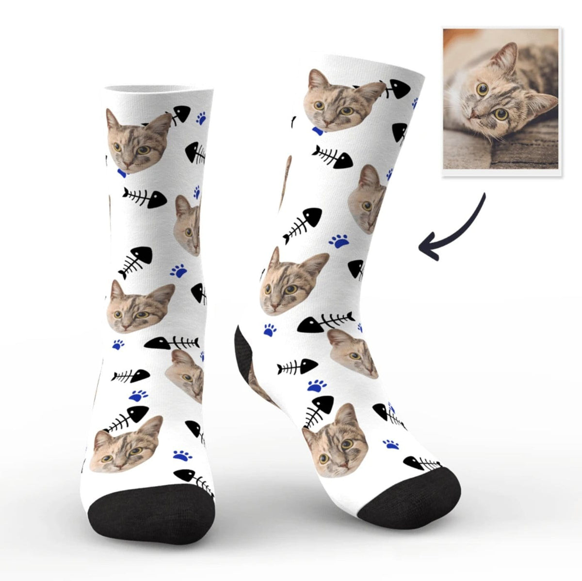 Chaussettes Personnalisées Chat