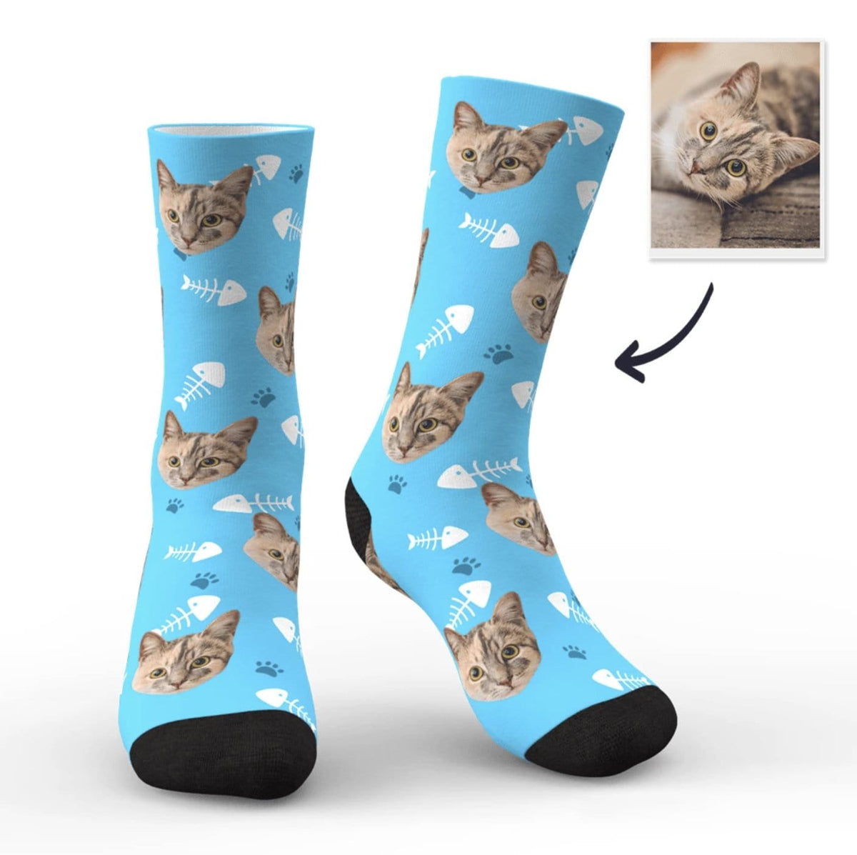 Chaussettes Personnalisées Chat