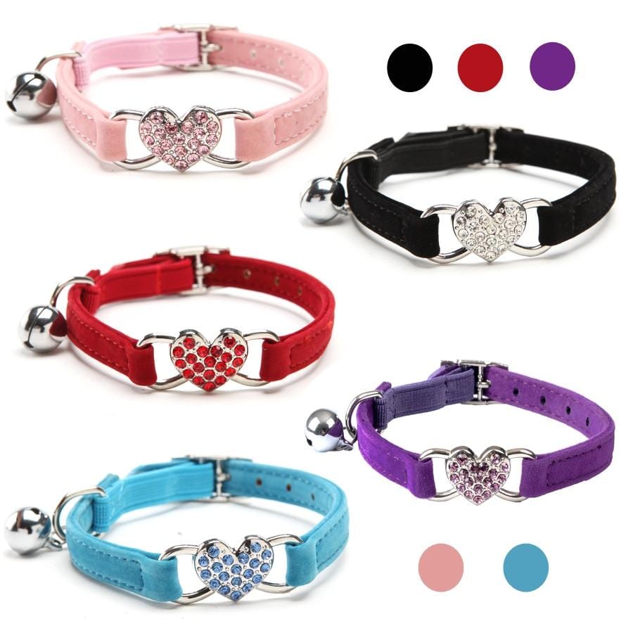 Collier &quot;Petit Coeur&quot; anti-étranglement pour Chats