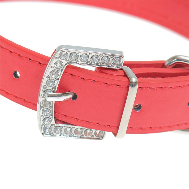 Colliers en cuir avec diamants Pour Chiens
