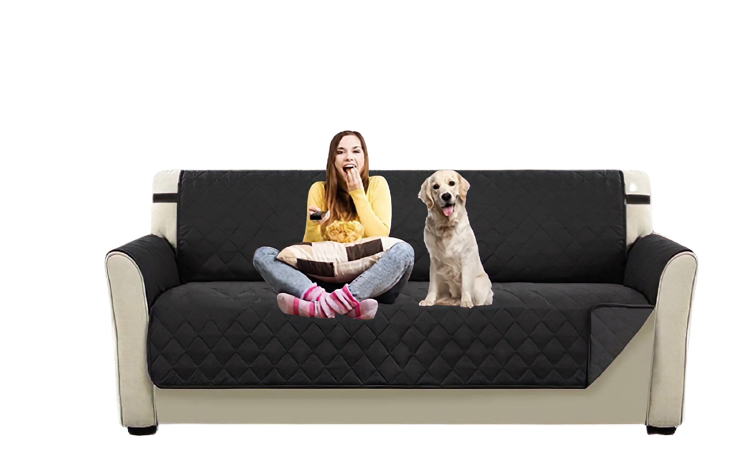 Housses pour canapés de canapé imperméable pour chien avec bande élastique,  mousse